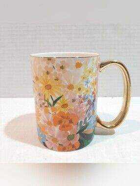 Rifle Paper Co Anthropologie Marguerite Colorful Floral Porcelain Mug